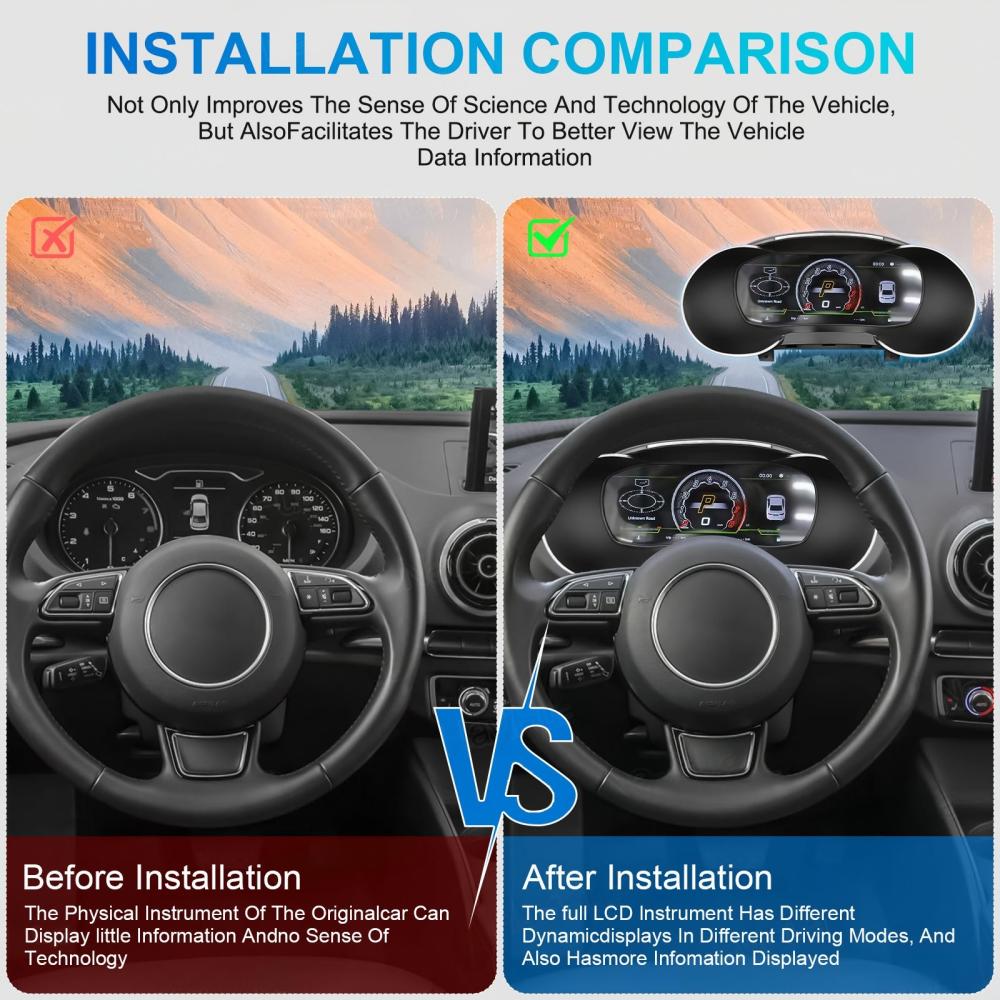 Virtual Cockpit Audi A3 2014-2020 LCD 12,3″ – NOVADOMIO