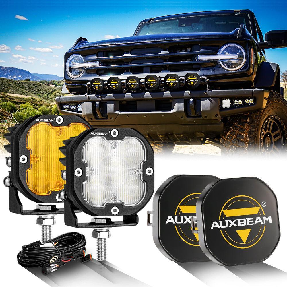 XP-ULTRA série 3 Inch 80W faisceau large LED Pods orange&blanc Offroad Lights – vue 9
