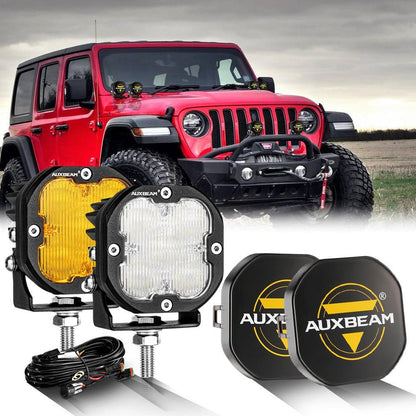 3″ 80 W 9 600 lm projecteurs LED compacts blanc&orange pour Jeep – vue 27 – NOVADOMIO
