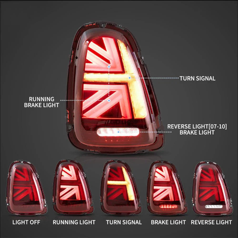 LED bloc de feux arrière avec orange Sequential clignotant pour 2007-2015 Mini R série 2th Gen (R56 R57 R58 R59） – vue 3