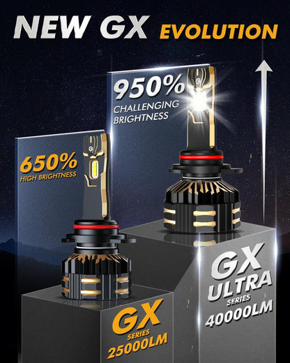 9012/HIR2 Ampoules de phare LED 240W 40000LM GX-ULTRA série 6500K blanc froid – 2 ampoules – vue 3 – NOVADOMIO