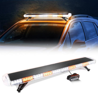 47″ stroboscopique de toit Barres lumineuses avec supports de montage 20 modes de flash feux de signalisation d’urgence