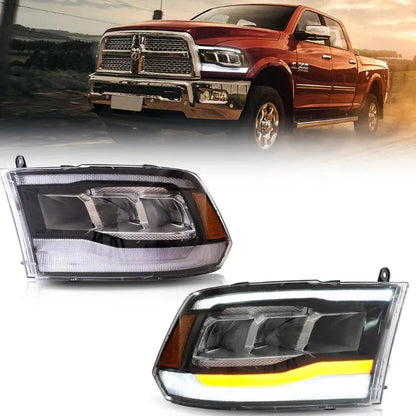 LED bloc optique avant Reflection Bowl pour 2009–2018 Dodge Ram 4th Gen 1500 2500 3500 – vue 11 – NOVADOMIO