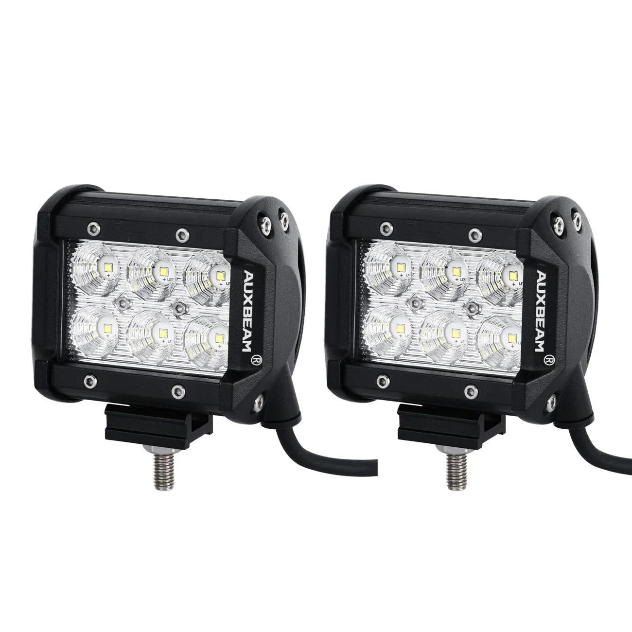7" LED Halo Headlights + 4" Inch LED Fog Lights avec DRL + 5D-PRO 52" Straight Barres LED + Windshield Mounting Brackets + 1…