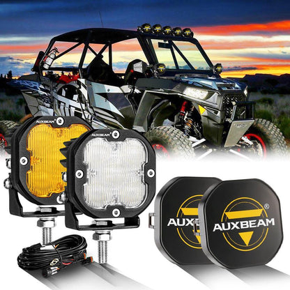 3″ 80 W 9 600 lm projecteurs LED compacts blanc&orange pour ATV UTV side-by-side 4×4 – vue 28 – NOVADOMIO