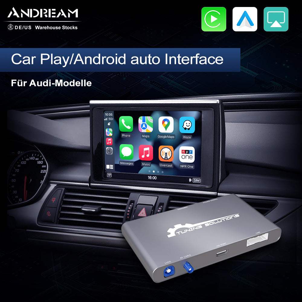 Boîtier CarPlay Android Auto Andream pour Audi Q3 Q5 Q7 A1 A2 A3