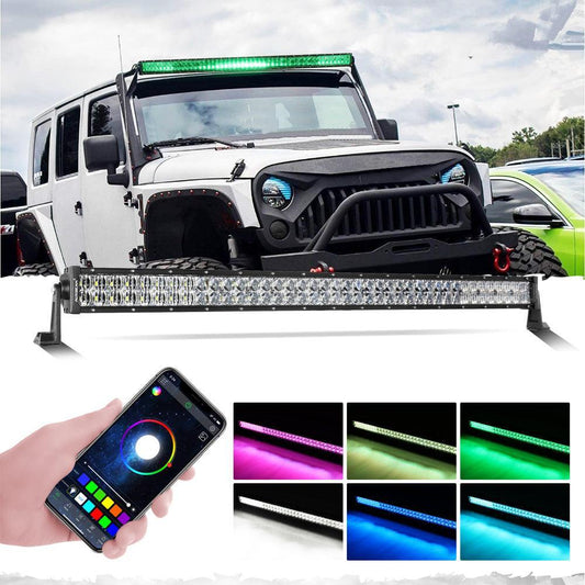 New 42 Inch V-PRO série Straight RGBW Color Changing Off Road Barres LED