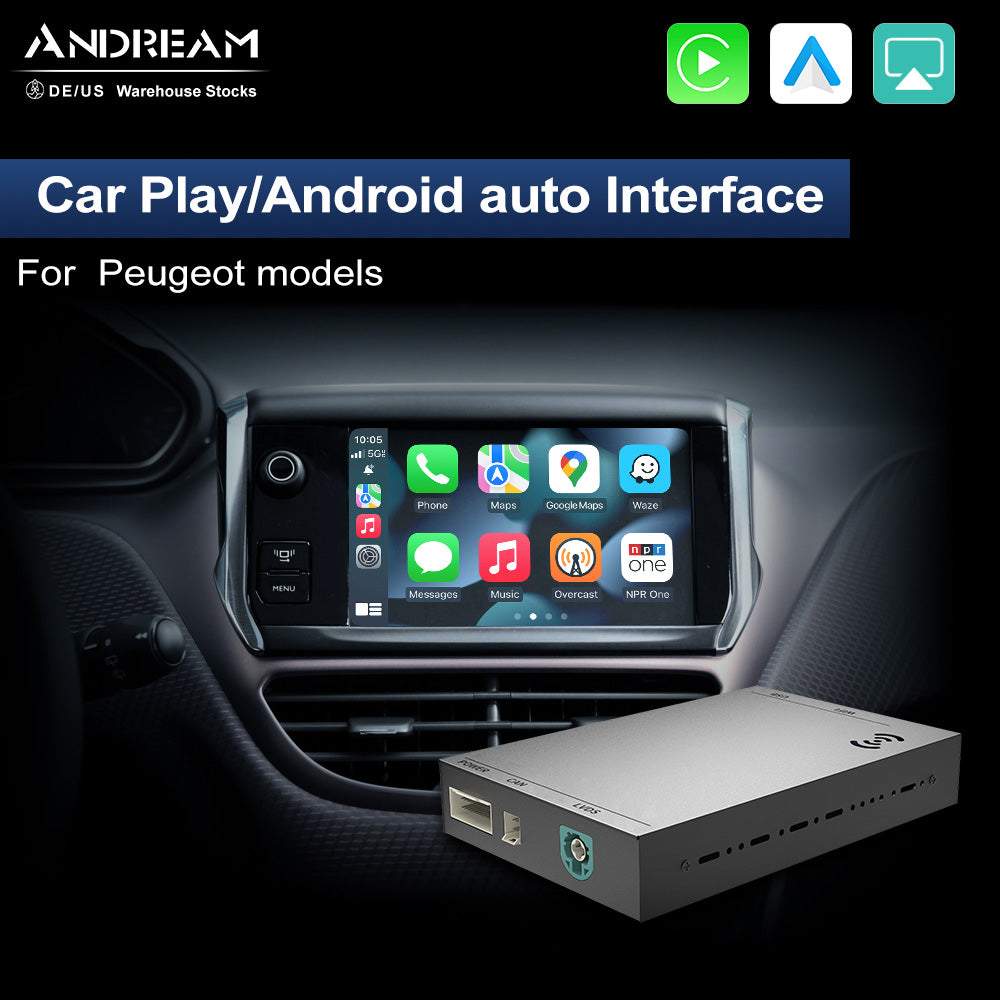 Boîtier CarPlay Android Auto Andream pour Peugeot Citroen MMI