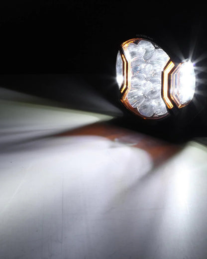 V-ULTRA série 6/8 pièces 5″ 172 W éclairage LED latéral orange DRL avec faisceau d’alimentation – vue 2 – NOVADOMIO