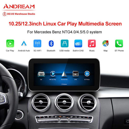 Autoradio GPS Andream CarPlay – Mercedes E-Class GLE GLC GLK NTG4.0 NTG4.5 – NOVADOMIO