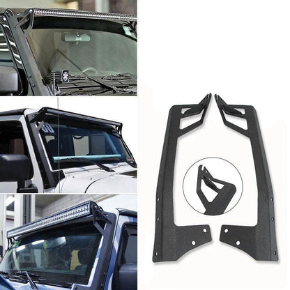 50″ droit Barres lumineuses pare-brise supports de montage pour 2007–2017 Jeep Wrangler JK – NOVADOMIO