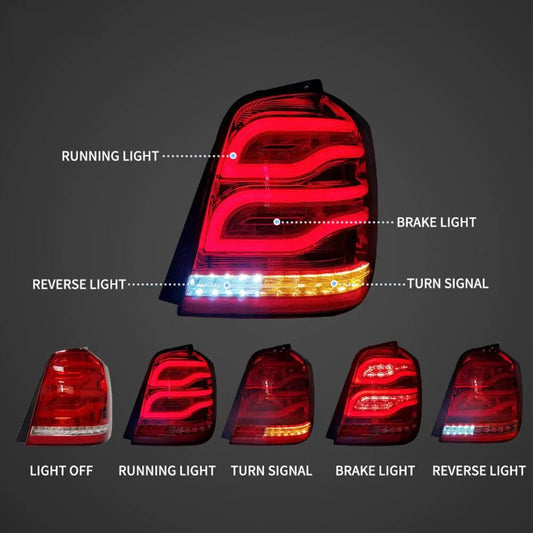 LED bloc de feux arrière pour 2001–2007 Toyota Highlander 1th Gen (XU20) – vue 2 – NOVADOMIO