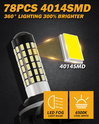 881 886 889 894 896 898 LED antibrouillard/DRL ampoules 6 W 2 000 lm 6 500 K blanc – 2 ampoules – vue 3 – NOVADOMIO