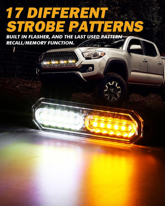 (4PSC/kit) 12LED Emergency Surface Mount Grill feu à éclats pour camions véhicules ATV RV automobiles Van – vue 2 – NOVADOMIO