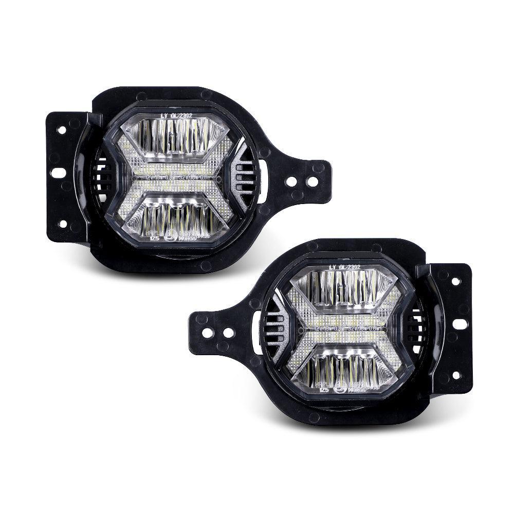 4 Inch LED Fog Lights avec blanc DRL pour Jeep Wrangler JL 2018-2021