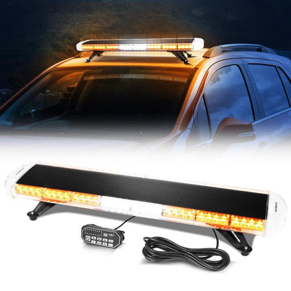 38.5″ stroboscopique de toit Barres lumineuses avec supports de montage 20 modes de flash feux de signalisation d’urgence