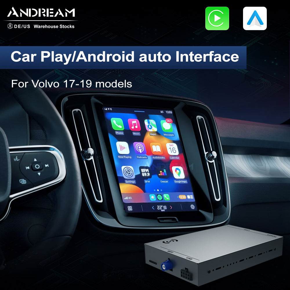 Boîtier CarPlay Android Auto Andream pour Volvo XC90 XC60 XC40 S60 S90 V60
