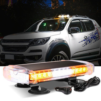 17″ stroboscopique de toit Barres lumineuses, 23 modes de flash fixation magnétique feux de signalisation d’urgence