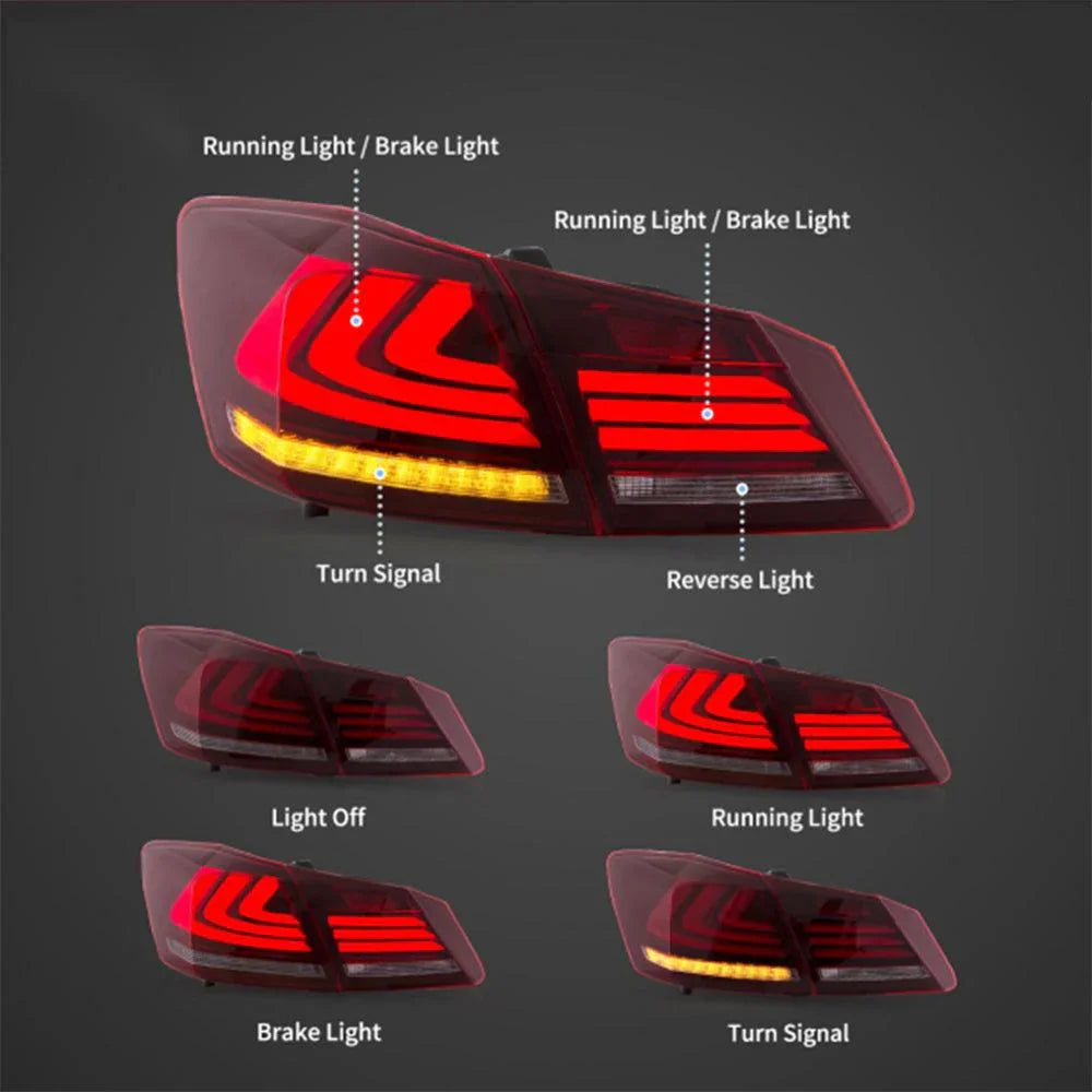 LED bloc de feux arrière avec Sequential clignotant pour 2013-2017 Honda Accord 9th Gen Sedan – vue 9