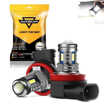 Lot de 2 H11/H8/H9/H16JP Y2 série 3-Sides blanc froid LED antibrouillard/DRL – NOVADOMIO