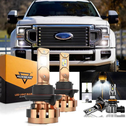 Kit d’ampoules LED feux de route/croisement F-16 Plus série H13 CAN-bus intégré 14 000 lm pour Ford F250 Super Duty 2005–2020