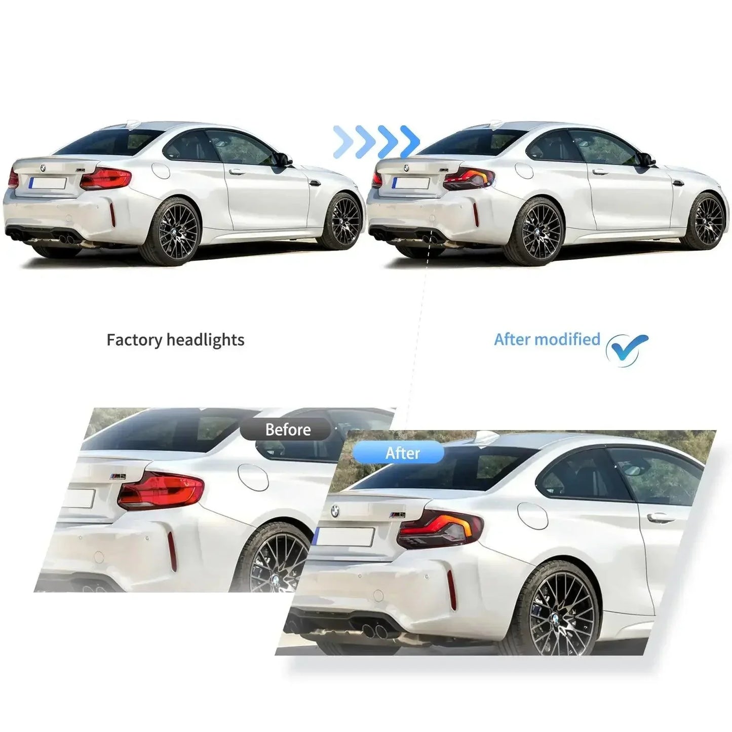 LED Tail Lights Assemly avec Start-up Animation Effect (Pre-order) pour 2014-2021 BMW 2 série (F22 F23) M2 (F87） – vue 6