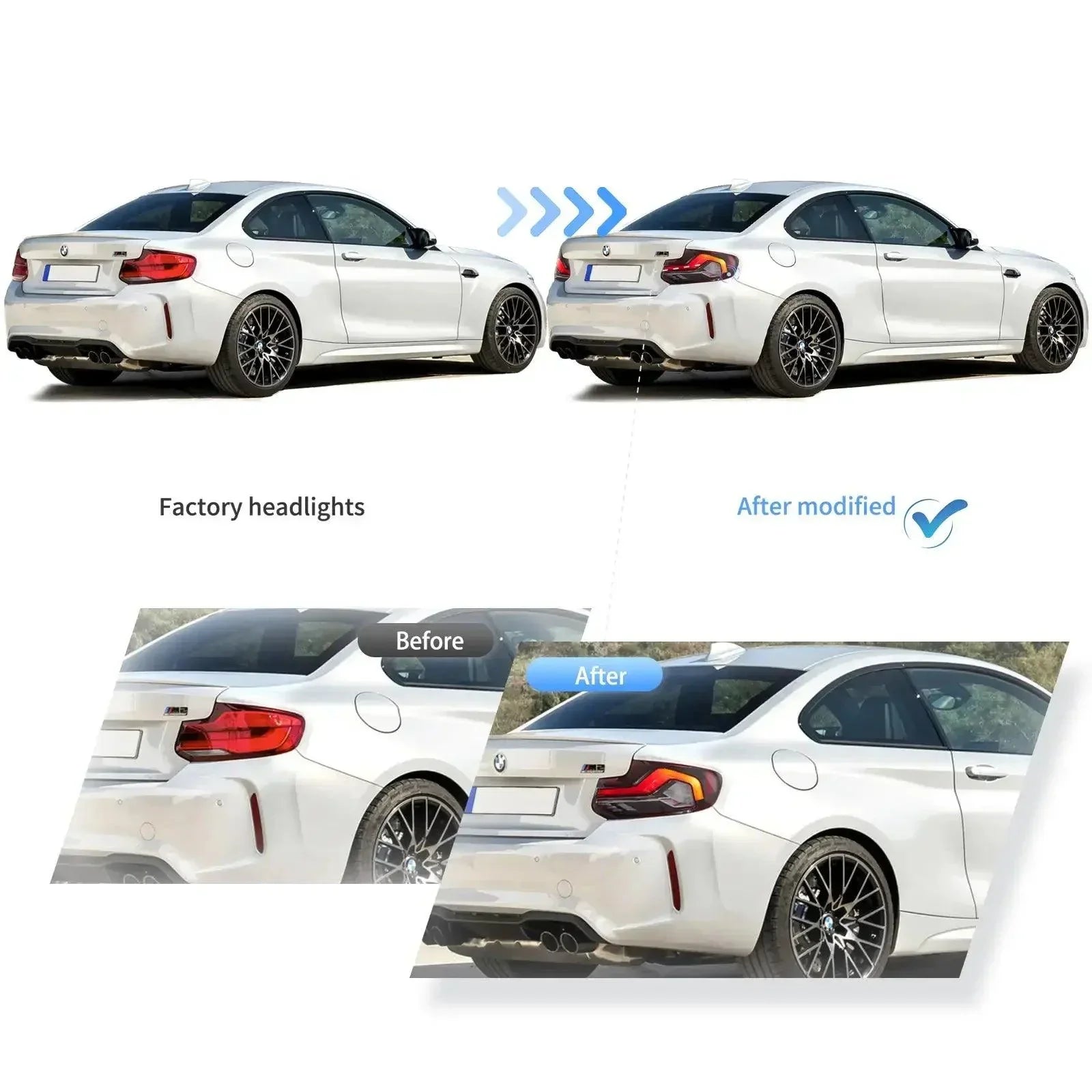 LED Tail Lights Assemly avec Start-up Animation Effect (Pre-order) pour 2014-2021 BMW 2 série (F22 F23) M2 (F87） – vue 6