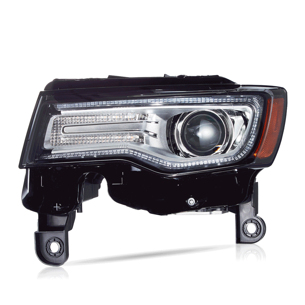 LED bloc optique avant Full LED avec Startup Animation/ Blue DRL pour 2014-2022 Jeep Grand Cherokee (WK2） – vue 3