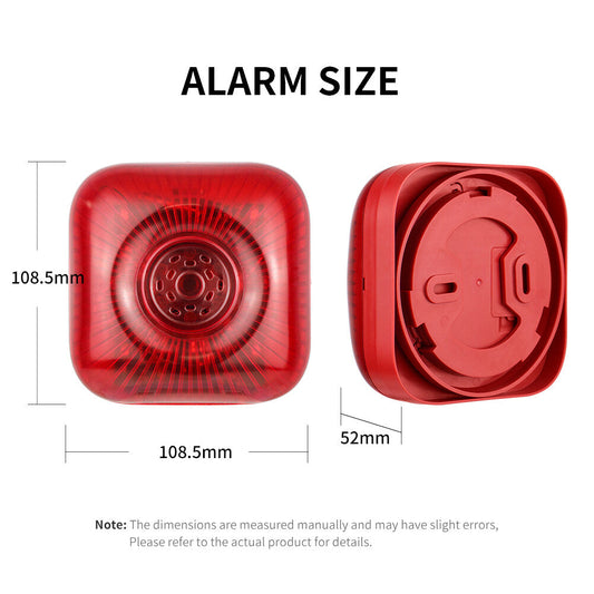 Panneau d'alarme incendie sans fil RF Système de sécurité d'alarme sonore et visuelle sans fil – vue 2