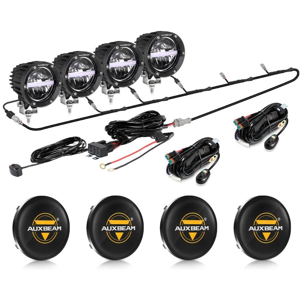 C4 série | 4 Inch 110W 11000LM LED Pods Offroad LED Driving Lights avec orange DRL – vue 17
