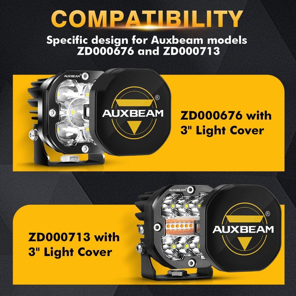 3 Inch LED Driving Light cache de protection noir – vue 3