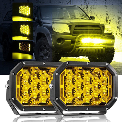 7×5″ rectangulaire projecteurs LED compacts orange Spot feux longue portée avec DRL – NOVADOMIO