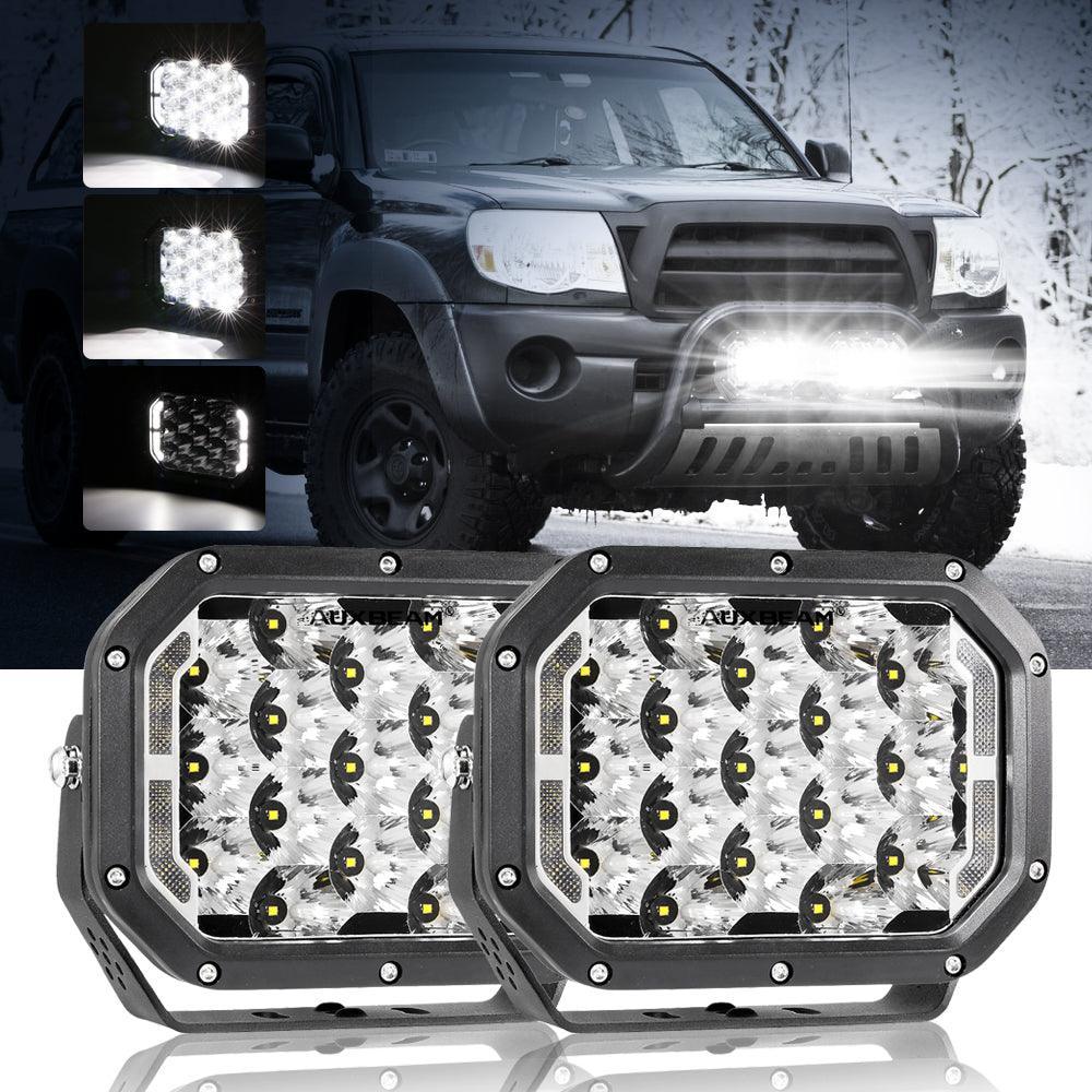 7x5 Inch Rectangle LED Pods blanc Spot Driving Lights avec DRL