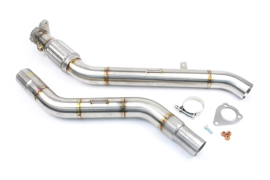 Darkside 2.5 downpipe inox suppression FAP pour 2.0 8V Audi A4 convertible bpw moteurs – Darkside Developments
