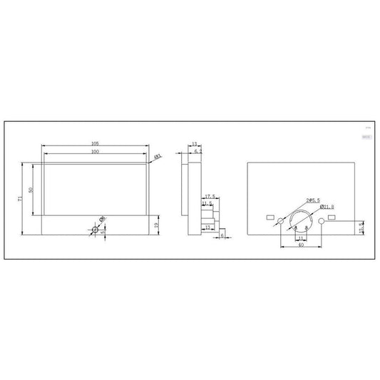 Panneau de mesure SD-H-10050, fond noir et bleu, VU(DC500uA), utilisation d'équipement Audio – vue 2