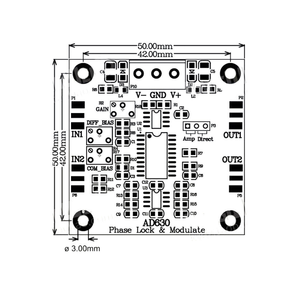 Module de détection de Modulation de Signal d'amplificateur de verrouillage de modulateur équilibré AD630 – vue 5
