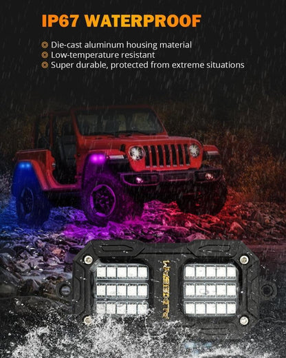 NEW Vibrant série | Upgraded RGB LED éclairages de soubassement Kit Multicolor Neon éclairage sous caisse avec Bluetooth APP