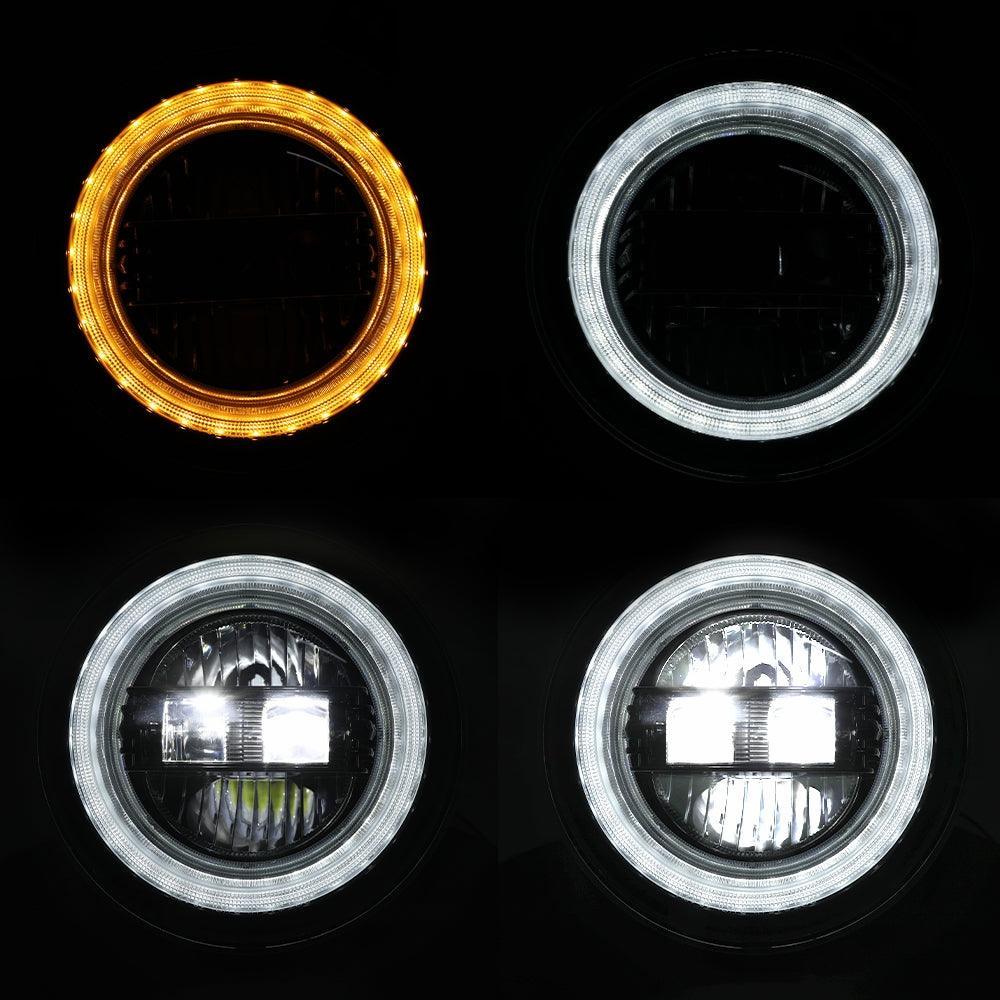 9 Inch LED Headlights avec DRL Halo Ring pour Jeeps Wrangler JL 2018-2024（DOT Approved） – vue 2