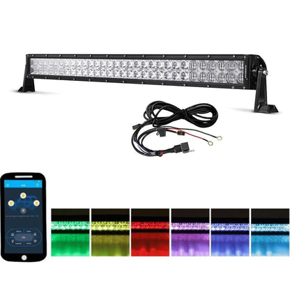 22″/32″/42″ V-série RGB droit/courbé 5D lens faisceau combiné Double Row Barres LED pour SUV ATV UTV camions pick-up bateau