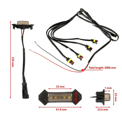 LED avant capot feu de calandre lumière blanche Retrofit avec faisceau électrique pour Toyota Tacoma 2016–2021 TRD PRO – vue