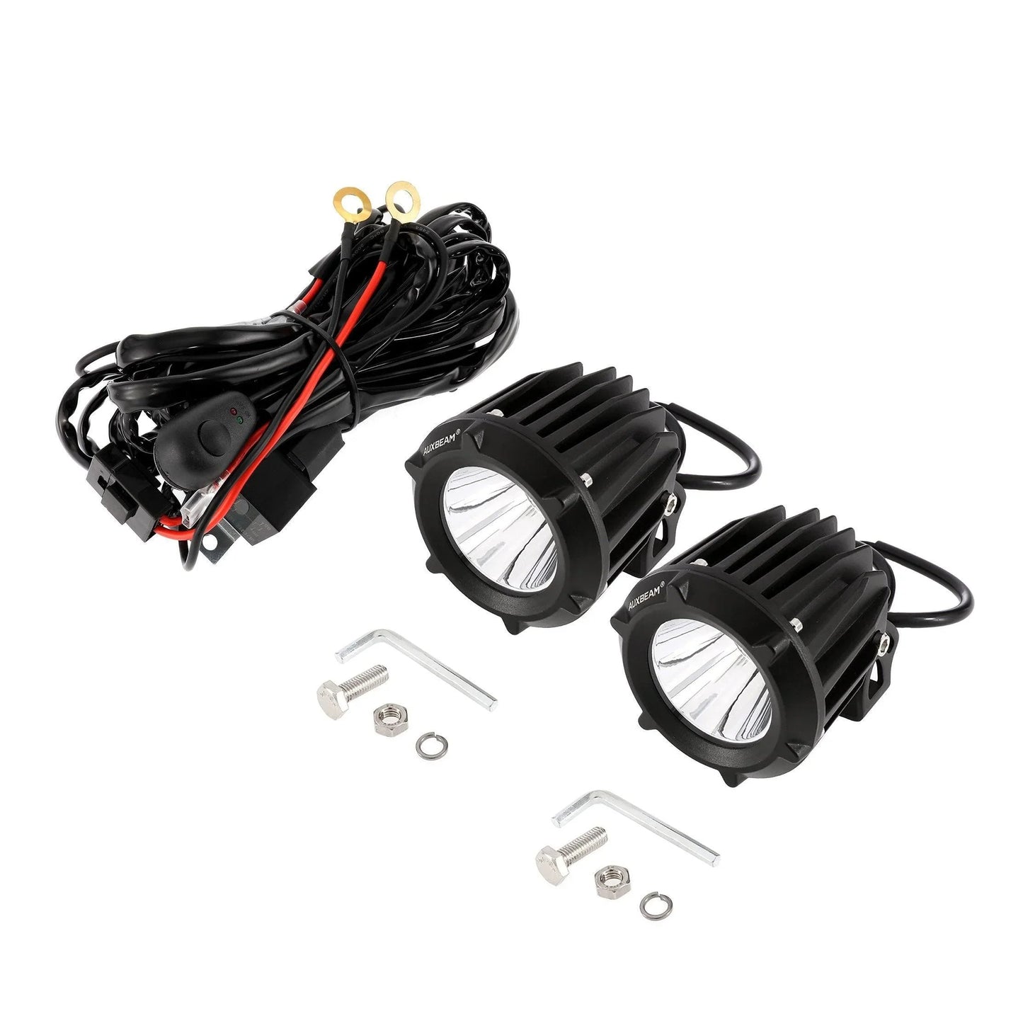3.5 Inch 50W Round/Square LED Driving Lights Combo blanc/Yellow avec wiring harness pour 2000 FORD F250 – vue 19