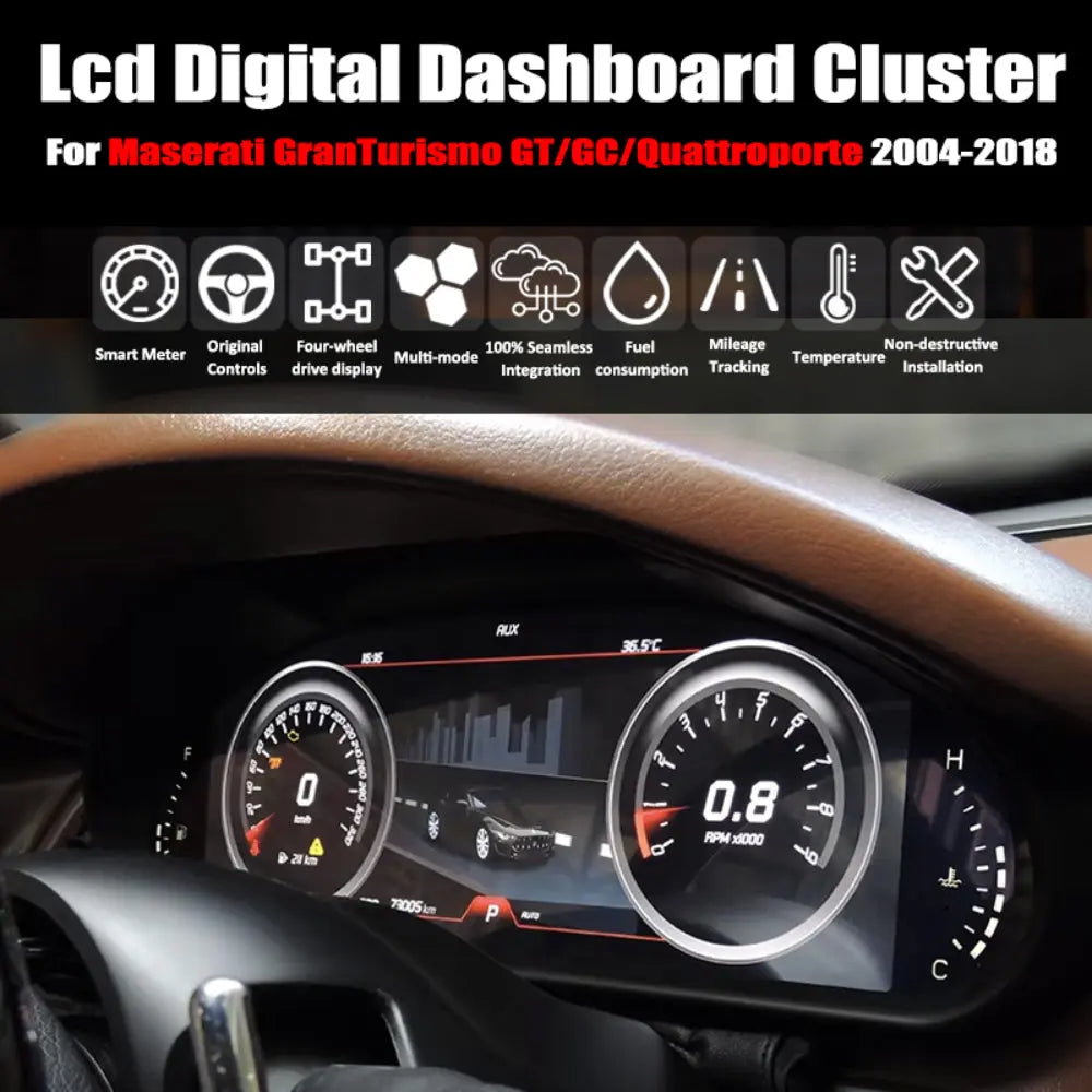 Virtual Cockpit Maserati GranTurismo GT / GranCabrio GC / Quattroporte 2004-2018 LCD 12,3″ – NOVADOMIO
