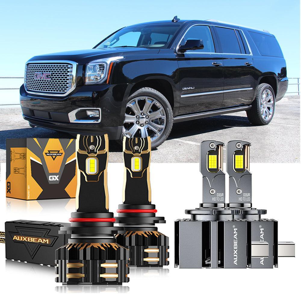 pour 2015-2016,2019 GMC Yukon XL HID 9005 D3S Ampoules de phare LED Bundle