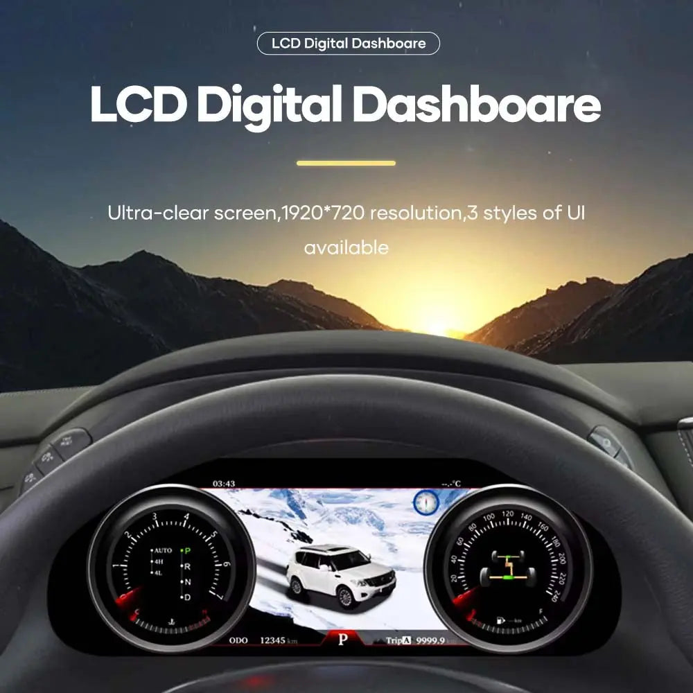 Virtual Cockpit Infiniti / Nissan QX80 / Patrol Y62 / Armada 2015-2019 LCD 12,3″ – NOVADOMIO