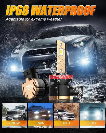 Lot de 2 H11/H8/H9 8 000 lm 6 500 K blanc froid Z3 LED antibrouillard/DRL ampoules 44 W pour 2012-21015 Toyota TACOMA – vue 3