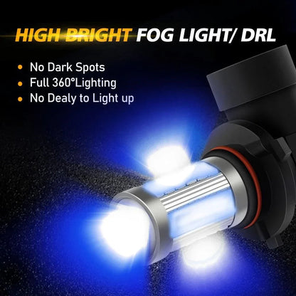 H10 9145 9140 HB3 LED antibrouillard/DRL 50 W 4 000 lm bleu profond 33LED série – 2 ampoules – vue 2 – NOVADOMIO