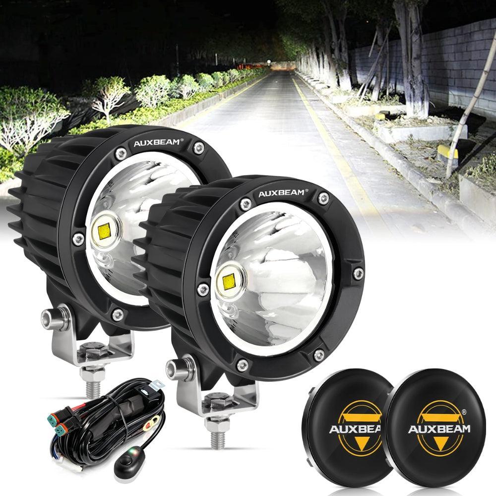 C4 série | 4 Inch 100W Spot Round LED Pods blanc LED Driving Lights – vue 18