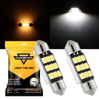 36 mm DE3174 1.42″ Festoon LED intérieur/plafonnier/lecture/éclairage de plaque ampoules 2.7 W 300 LM 6 500 K blanc – 2