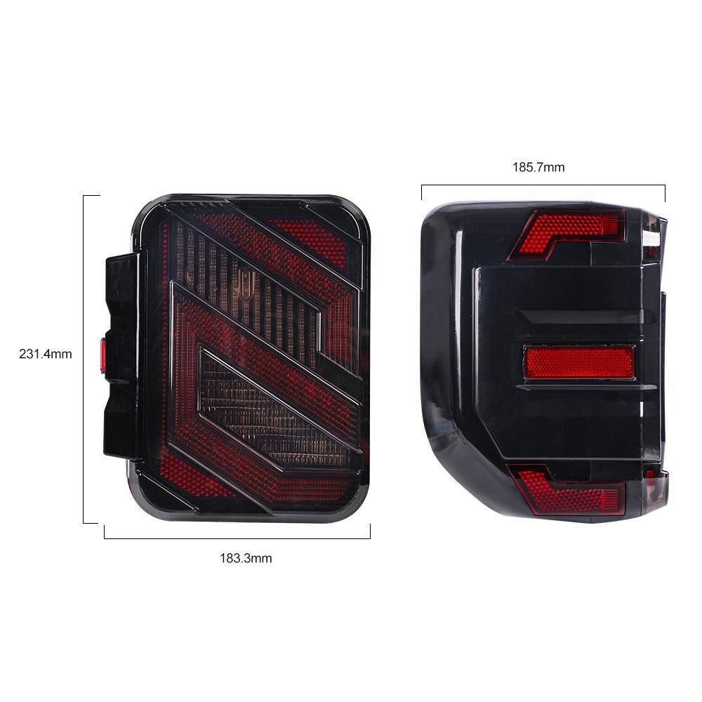 Tail Lights Compatible avec Jeep Gladiator JT 2020-2024 Unique S Shaped Design – vue 4