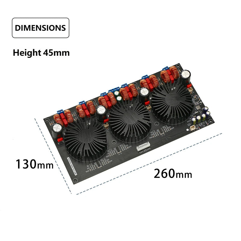 Carte d'amplificateur de puissance numérique HiFi 300 W × 6 TPA3255 5.1 canaux, carte d'amplificateur Audio de classe…
